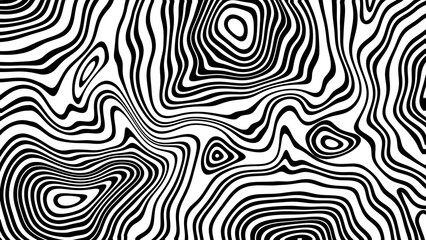 Monochrome abstract topographic contour pattern with smooth organic lines, ideal for modern design, backgrounds, or artistic texture projects.
