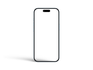 Smartphone Transparent PNG Image with Realistic Shadow | Blank template for mockup