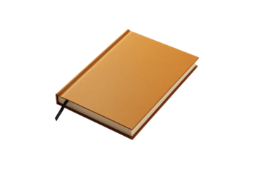 Hardcover diary, isolated on transparent background