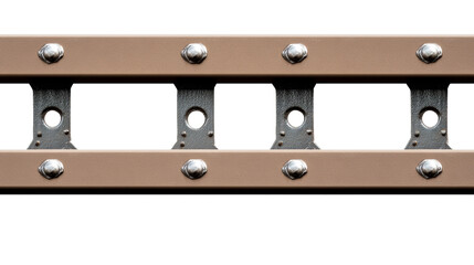 Riveted Metal Beam and Support Structure Close-up