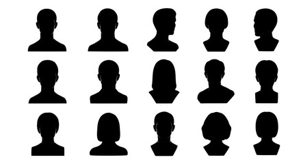 vector silhouettes of man and woman