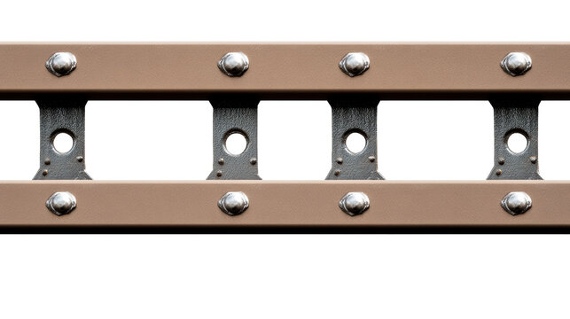 Riveted Metal Beam and Support Structure Close-up