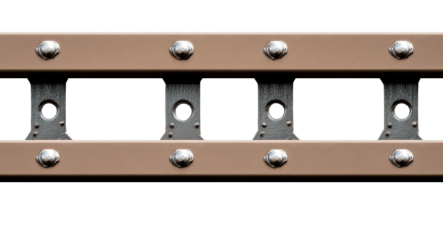 Riveted Metal Beam and Support Structure Close-up