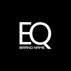EQ initial letter modern minimalist logo design