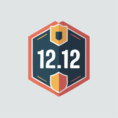 1212 Sale Promotion Badge for Online Shopping.