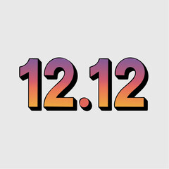 1212 Sale Promotion Design with Colorful Numbers.
