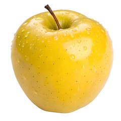 Yellow apple isolated on white background