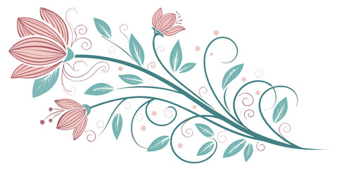 Fototapeta premium abstract floral background with flowers