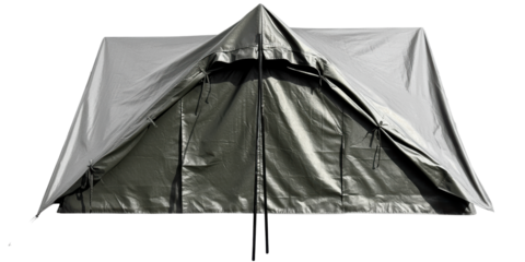 Durable camping tent structure with open entryway