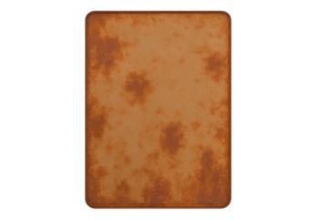 Old paper background with a rustic brown aged texture and frayed or weathered effect, isolated on a transparent background