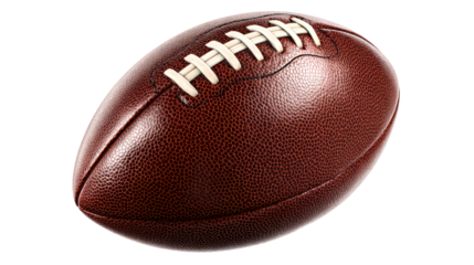 American Football on Isolated White Background