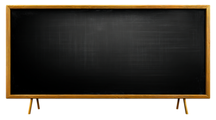Wooden framed blackboard with tripod stand