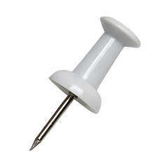 White push pin isolated on white background