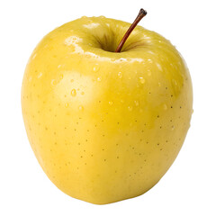 Yellow apple isolated on white background