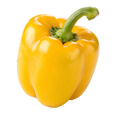 Yellow Bell Pepper isolated on white background