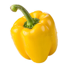 Yellow Bell Pepper isolated on white background