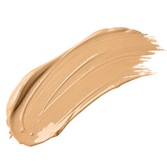 Beige paint stroke on white background