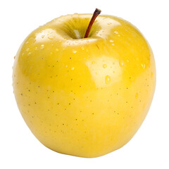 Yellow apple isolated on white background