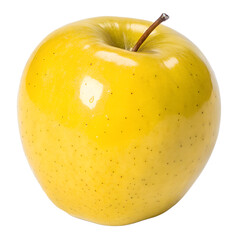 Yellow apple isolated on white background