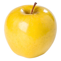 Yellow apple isolated on white background