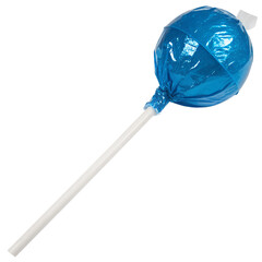 Blue Lollipop isolated on white background