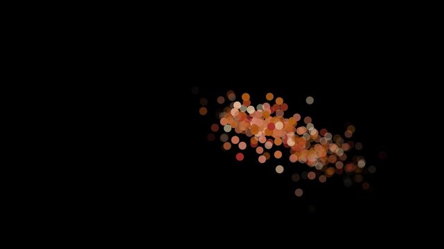 Soft glowing circles move in parabolic motion &mdash; elegant bokeh background animation.
