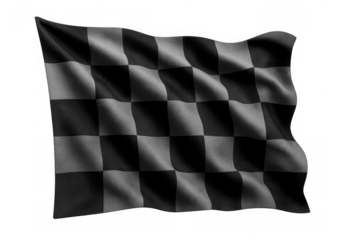 Checkered flag waving, symbolizing successful finish, competition winner, auto racing event, sports success