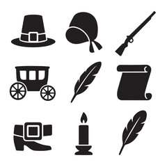 Colonial History Icon Set.eps