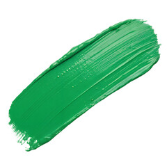 Green paint stroke on white background