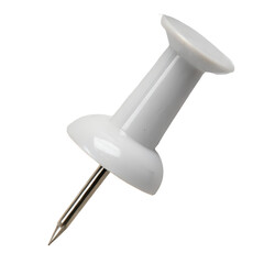 White push pin isolated on white background