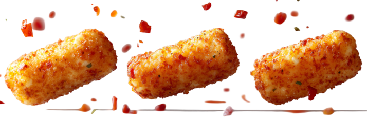 Crispy fried food items closeup