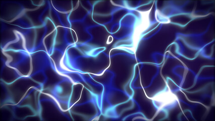 Abstract blue and white light streaks creating a dynamic and vibrant backdrop