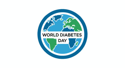 Global awareness campaign highlights World Diabetes Day with impactful earth graphic, promoting health and prevention worldwide.