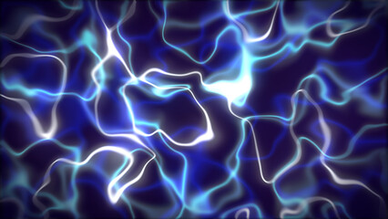 A mesmerizing display of abstract blue and white light streaks in motion