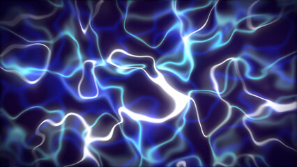 Dynamic abstract background with flowing blue and white light streaks design