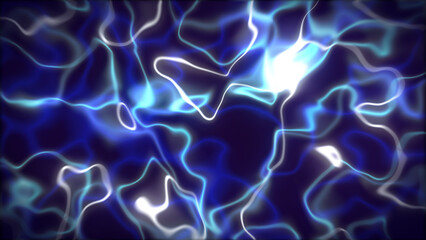 Intriguing blue and white light streaks creating a dynamic waterlike pattern