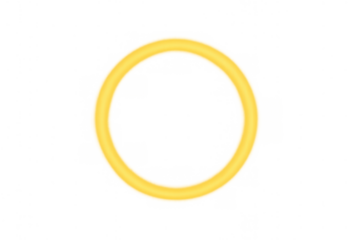 Golden glowing halo ring creating angelic light and purity symbol on transparent background