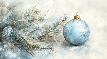 Watercolor of colorful Christmas balls, celebration decoration, ,Christmas ball,Bubbles,vector Christmas Ball Ornaments, Decoration Hand Painted, Illustration Set on white background,copy space.