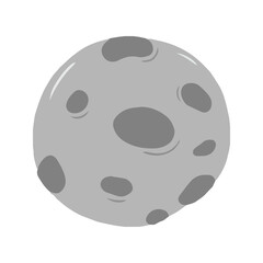 Fototapeta premium Full Moon with Craters Night Sky Element Graphic