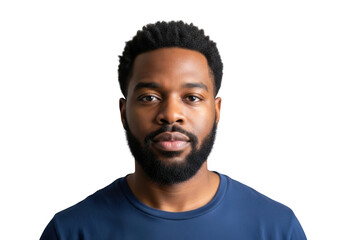 Obraz premium Close up portrait of a young black man isolated on transparent background