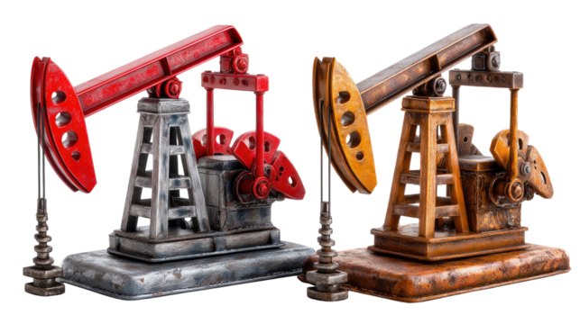 Oil Pump Jacks: A dynamic composition of industrial pump jacks, meticulously rendered and showcasing the essence of industry.  