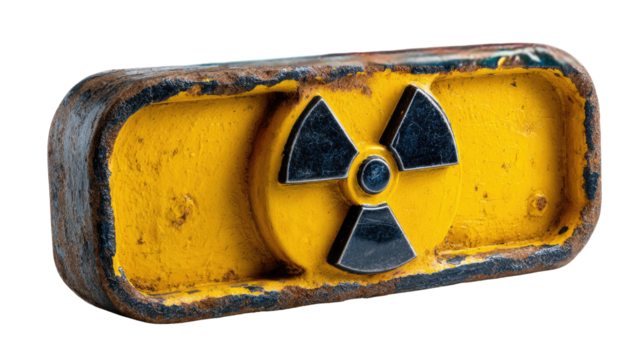 Radiated Hazard: A visual representation of a hazardous radiation symbol, displayed prominently to communicate danger and alert the viewer. 