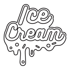 Dripping Ice Cream Words