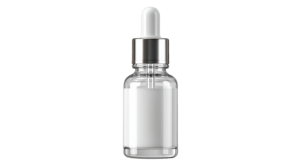 Clear Glass Dropper Bottle with Blank Label