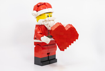 Naklejka premium Hong Kong, November 9 2025: one of Christmas character Santa clause celebrate in Christmas