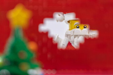 Naklejka premium Hong Kong, November 9 2025: one of Christmas character Santa clause celebrate in Christmas