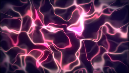 Abstract pink light streaks on dark background create a modern design