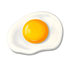 Perfectly Cooked Sunny Side Up Egg with Bright Yellow Yolk.