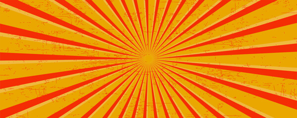 Fototapeta premium Autumn color sun rays background. Abstract orange sun rays design wallpaper. Colorful swirling lines for templates. modern vector illustrator, website, textures,
