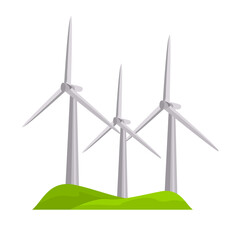 Wind turbine icon, clip art wind turbine, wind turbine clip art, flat vector illustration, clean wind power generator. Ideal for renewable energy projects, eco friendly campaigns, sustainable power
